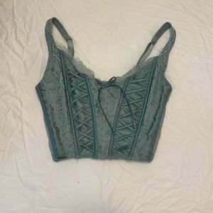 Light blue corset Victoria’s Secret top